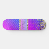 Lila Glitterie-Bling-Skateboard in Hot Pink Skateboard (Horizontal)