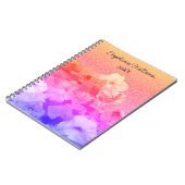 Lila Glitterie Individuelle Name Ombre Niedlich Notizblock (Linke Seite)