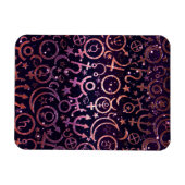 Lila Glitterie Planetarium Weltraumplaneten Magnet (Horizontal)