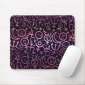 Lila Glitterie Planetarium Weltraumplaneten Mousepad (Mit Mouse)