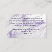 Lila Glitterie Seamstress Business Card Visitenkarte (Rückseite)