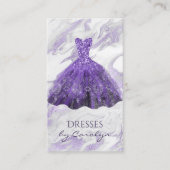 Lila Glitterie Seamstress Business Card Visitenkarte (Vorderseite)
