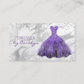 Lila Glitterie Seamstress Business Card Visitenkarte (Vorderseite)