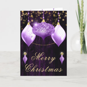 Lila Glitterkugeln Weihnachten