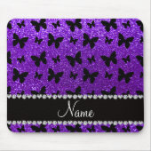 Lila Glitterschmetterling des personalisierten Mousepad (Vorne)