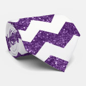 Lila Glittersparren Krawatte (Gerollt)