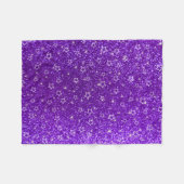 Lila Glittersterne des Indigos Fleecedecke (Vorderseite (Horizontal))