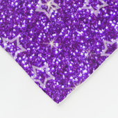 Lila Glittersterne des Namenscheerleaderindigos Fleecedecke (Ecke)