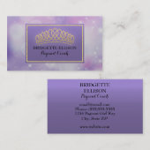 Lila Glittertrainer Visitenkarte (Vorne/Hinten)