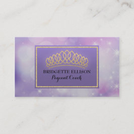 Lila Glittertrainer Visitenkarte