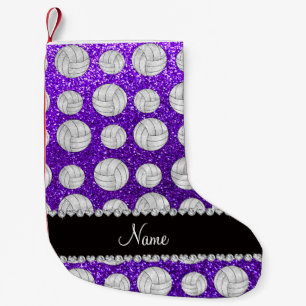 Lila Glittervolleyball des Nameindigos Kleiner Weihnachtsstrumpf