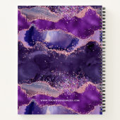 Lila Glitterwoche Textur Moderne Design Notizblock (Rückseite)