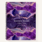 Lila Glitterwoche Textur Moderne Design Notizblock (Vorderseite)