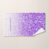 Lila Glitting Badhandtuch Set (Handtuch)