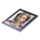 Lila Glitz Shimmer Pageant Autograph Notizblock (Rotiert)