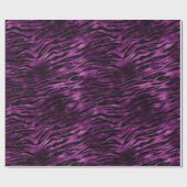 Lila Glitz Zebra Print Geschenkpapier (Flach)
