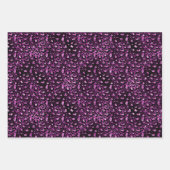 Lila Glitz Zebra Print Geschenkpapier Set (Vorderseite 2)
