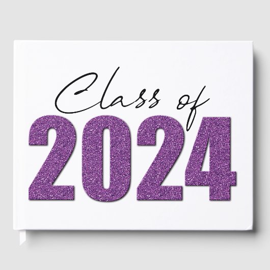 Lila Glitzer 2024 Gästebuch (Vorderseite)