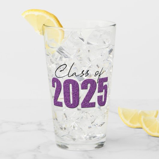 Lila Glitzer 2025 Glas (Vorderseite Ice)