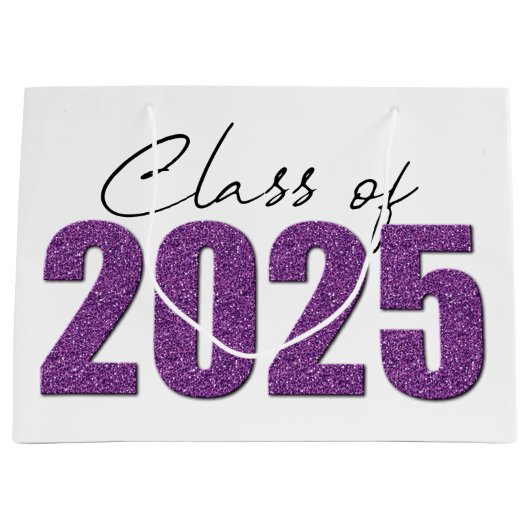 Lila Glitzer 2025 Große Geschenktüte (Vorderseite)