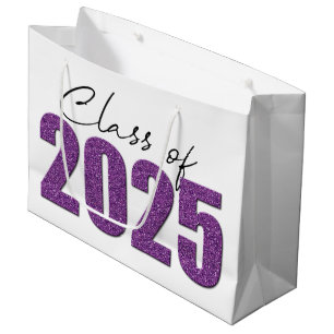 Lila Glitzer 2025 Große Geschenktüte