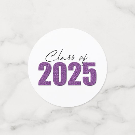 Lila Glitzer 2025 Konfetti (Klein Vorderseite)