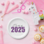 Lila Glitzer 2025 Pappteller (Party)