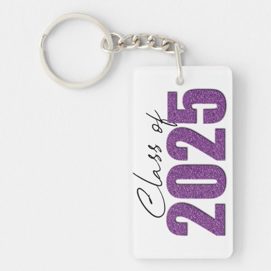 Lila Glitzer 2025 Schlüsselanhänger (Vorderseite)