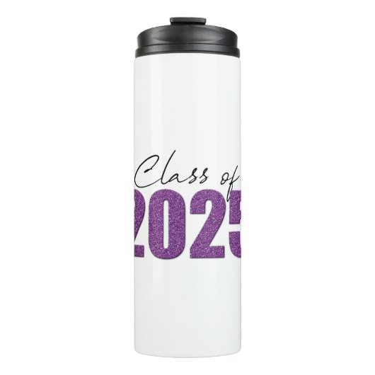 Lila Glitzer 2025 Thermosbecher (Vorderseite)