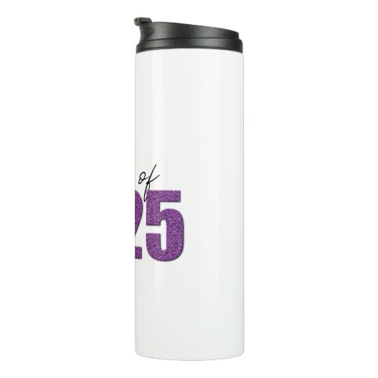 Lila Glitzer 2025 Thermosbecher (Nach rechts gedreht)