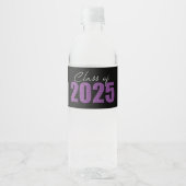 Lila Glitzer 2025 Wasserflaschenetikett (Vorderseite)