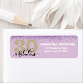 Lila Glitzer 30 und fabelhafte Rücksendeadresse (Insitu)