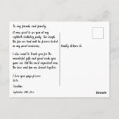 Lila Glitzer, 80. Geburtstag Danke Postkarte (Rückseite)