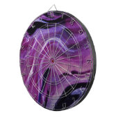 Lila Glitzer Abstrakt Marbellfarbe Akrylfarbe Dartscheibe (Vorderseite rechts)