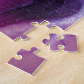 Lila Glitzer Abstrakt Marbellfarbe Akrylfarbe Puzzle (Seite)