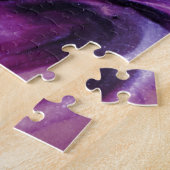 Lila Glitzer Abstrakt Marbellfarbe Akrylfarbe Puzzle (Seite)