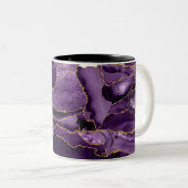 Lila Glitzer Agate Zweifarbige Tasse (VorderseiteRechts)