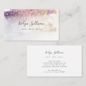 lila Glitzer Aquarell-Visitenkarte Visitenkarte (Vorne/Hinten)