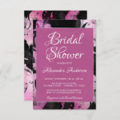 Lila Glitzer aus Marmor Sparkle Brautparty Party Einladung (Vorne/Hinten)