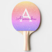 Lila Glitzer aus Pink und Sparkon Tischtennis Schläger (Vorderseite)