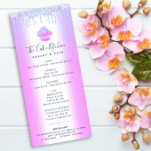 Lila Glitzer Bäckerei Cupcake Konditorei Koch Menü