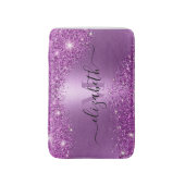 Lila Glitzer Badematte (Vorderseite Vertikal)
