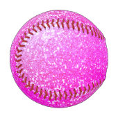 Lila Glitzer Baseball (Vorderseite Links)