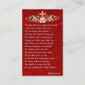 Lila Glitzer Beerdigungskarte Visitenkarte (Rückseite)