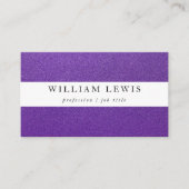 Lila Glitzer Beruflich modern Visitenkarte (Vorderseite)