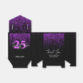 Lila Glitzer Black Birthday Vielen Dank Geschenkschachtel (Ungefaltet)