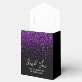 Lila Glitzer Black Birthday Vielen Dank Geschenkschachtel (Geöffnet)