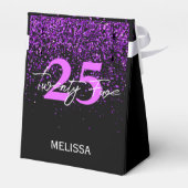 Lila Glitzer Black Birthday Vielen Dank Geschenkschachtel (Rückseite)