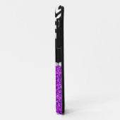 LILA GLITZER BLACK ZICKZACK MIT MONOGRAMM Case-Mate iPhone HÜLLE (Hinten/Links)