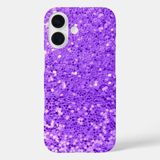 Lila Glitzer Bling Case-Mate iPhone Hülle (Rückseite)